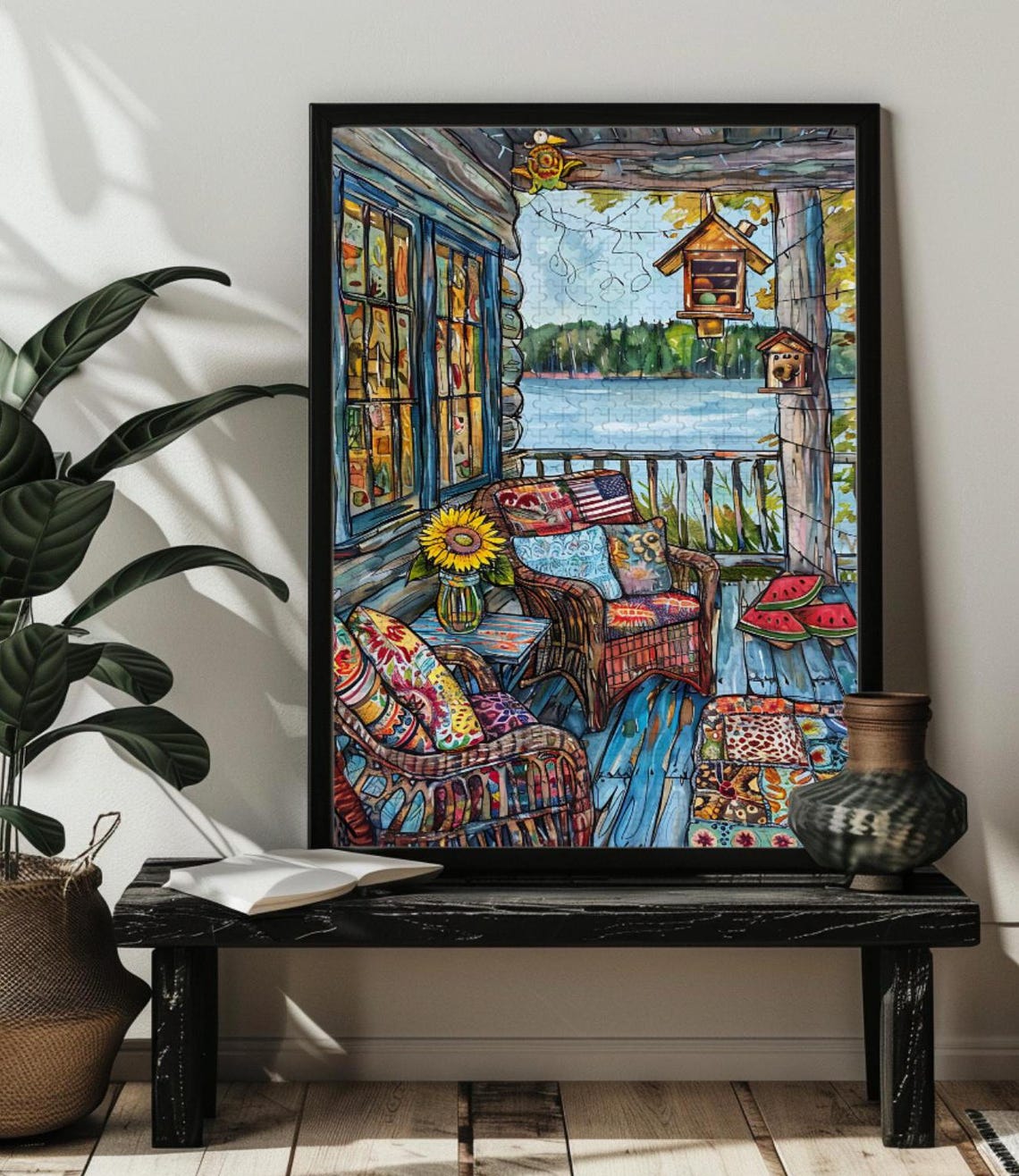 Whimsical Country Hideaway Jigsaw Puzzle2003005001000 Wood Country Puzzles Charming Country Life Wall Art Farmhousecountry Wall Decor - Image 4