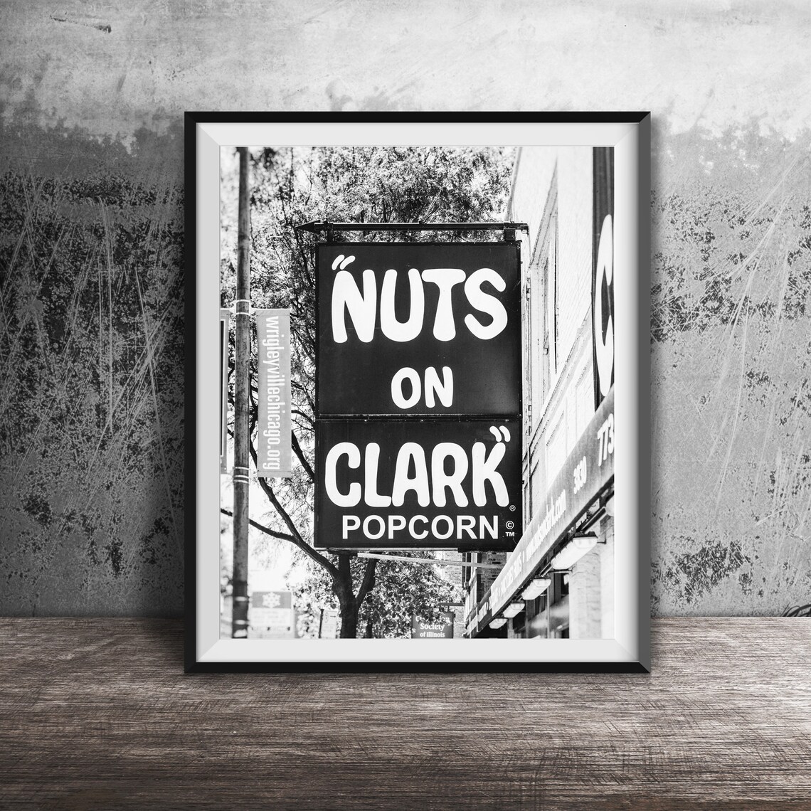 Nuts on Clark Popcorn Chicago Wrigleyville Sign Photography Poster - Image 2