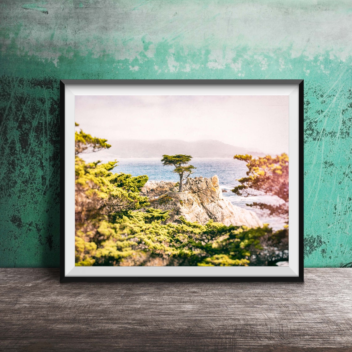 Lone Cypress at Pebble Beach California Coastal Landscape Poster