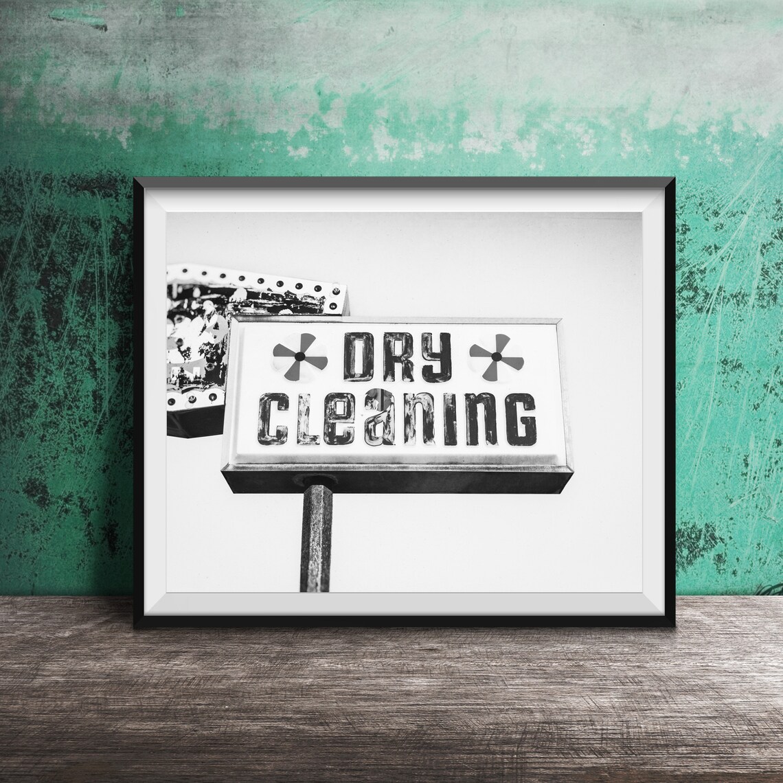 Retro Dry Cleaning Sign Atomic Age Midcentury Photography Poster - Image 2