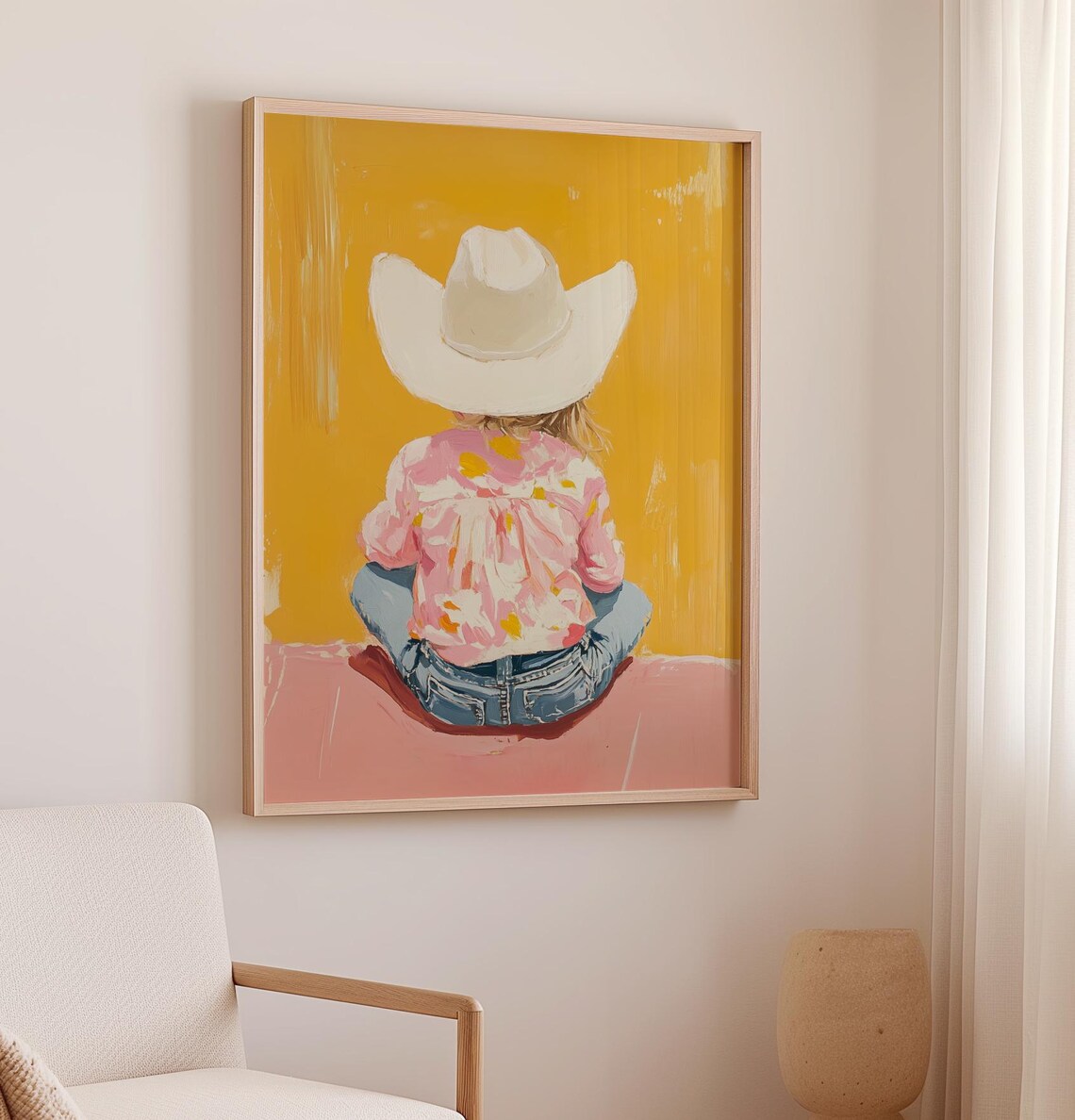 Cowgirl Nursery Decor, Trendy Western Art Print - Image 3