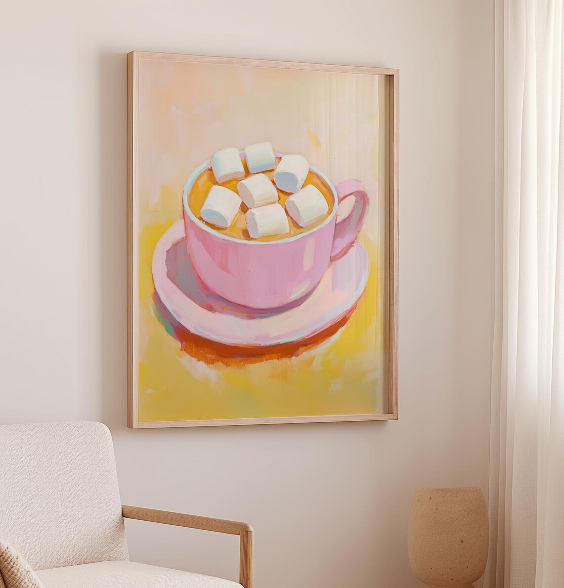 Cozy Hot Chocolate Art Print, Winter Kitchen Poster - Image 2