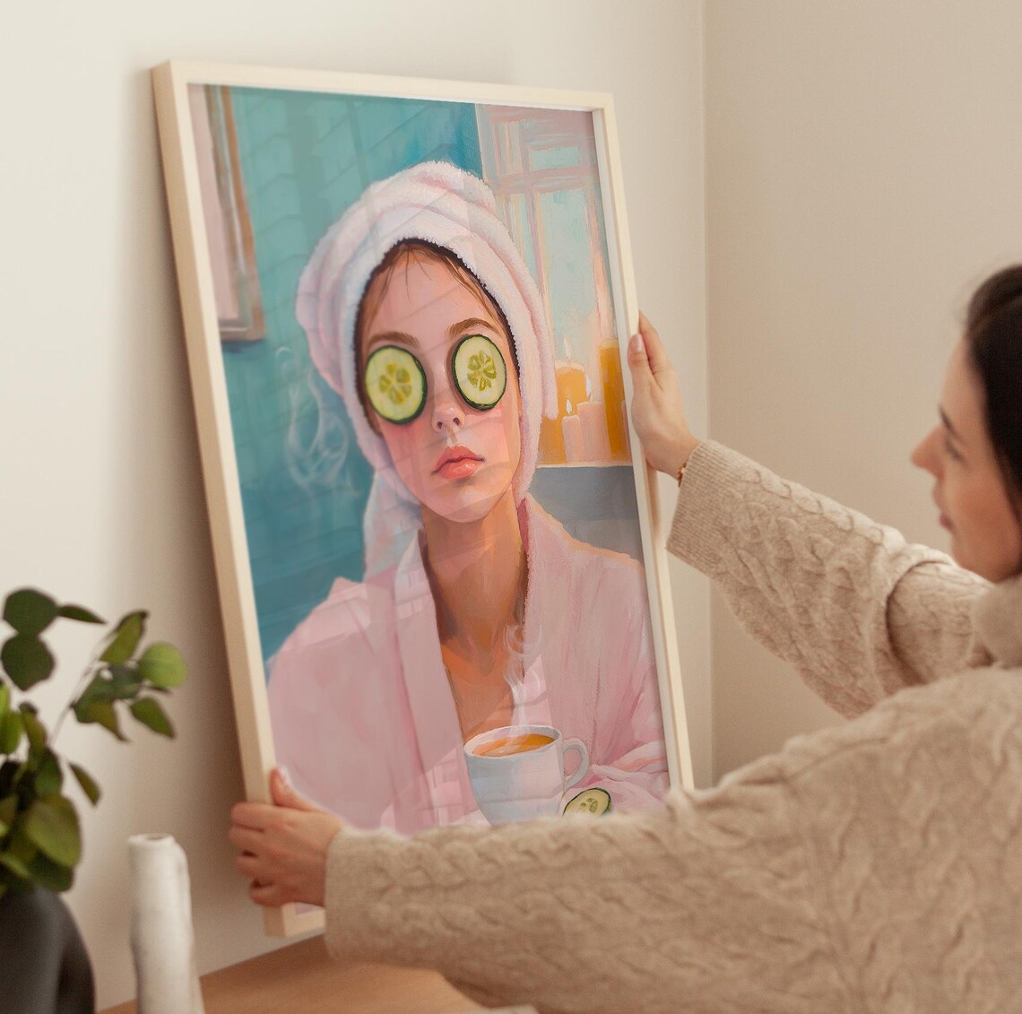 Spa Art Print, Retro Beauty Salon Still Life Poster - Image 3