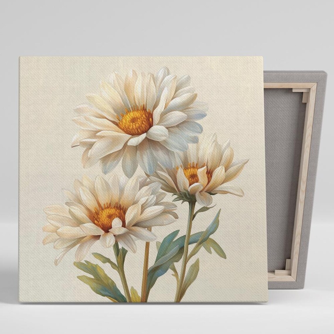 Daisy Floral Farmhouse Art Print, Living Room Decor