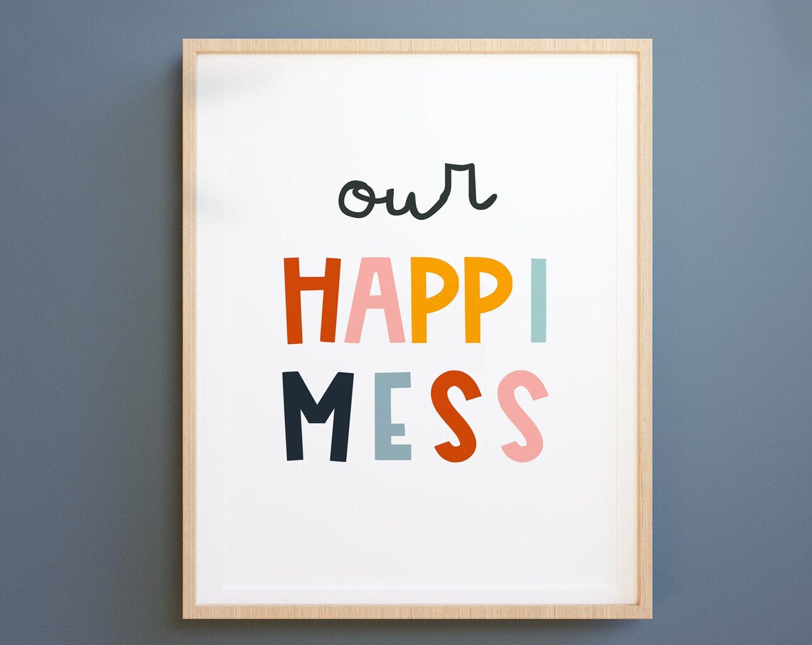 Happimess Funny Motivational Kids Room Art Print