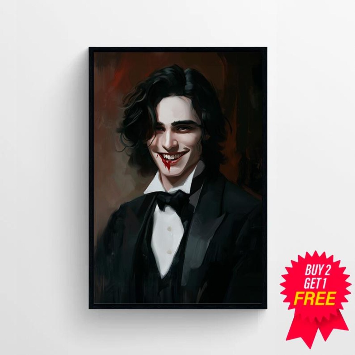 The Vampire Vintage Print Home Decor Dark Academia Dark Art Occult Poster Gothic Home Decor Wiccan Art Witchcraft - Image 4