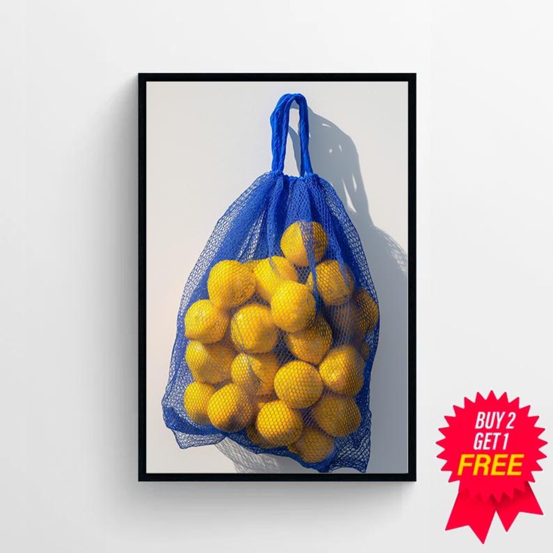 Lemons In Bag Print Kitchen Ingredient Art Print Fruits Kitchen Decor Kitchen Wall Art Food Art Print Kitchen Decor Dining Room Decor - Image 4