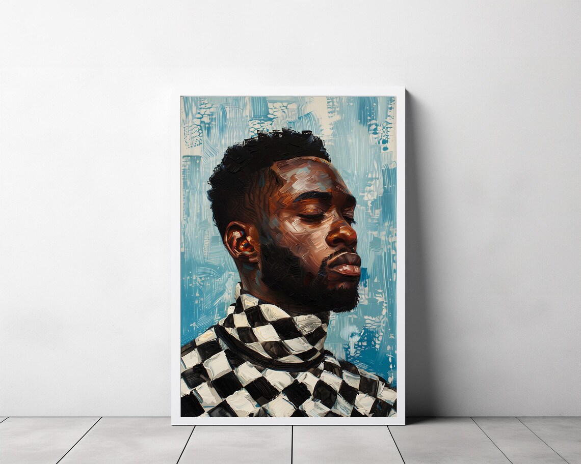 Abstract Black Men Art Print, Contemporary People - Image 3