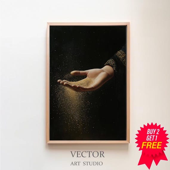Magical Stardust Vintage Celestial Art Cosmic Stars Witchy Wall Art Spiritism Magical Mystical Print Romantic Dark Academia