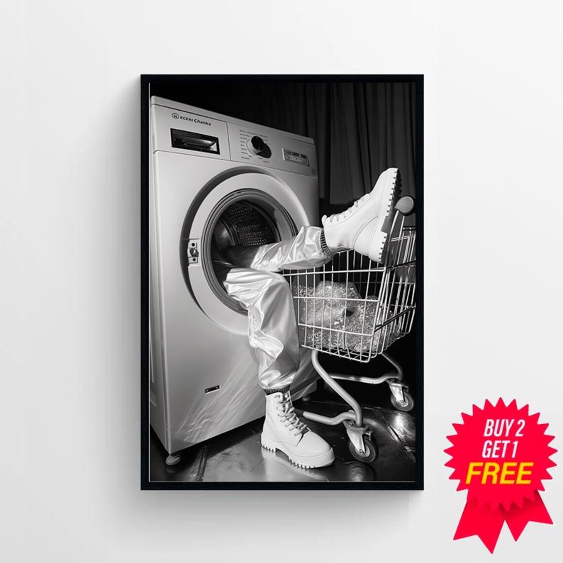 Laundry Day Funny Laundry Room Wall Art Print - Image 4