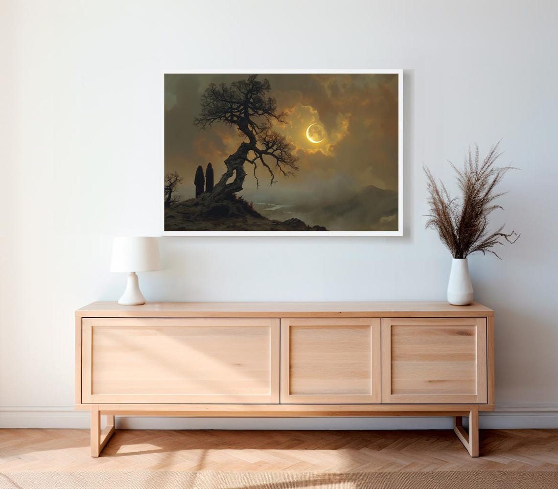 Moody Vintage Landscape Vintage Art Vintage Painting - Image 2