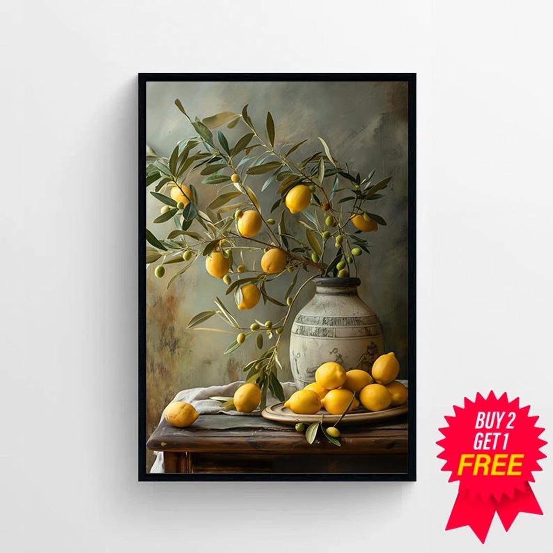 Dusty Rose Eucalyptus Botanical Painting Ceramic Vase Poster - Image 4