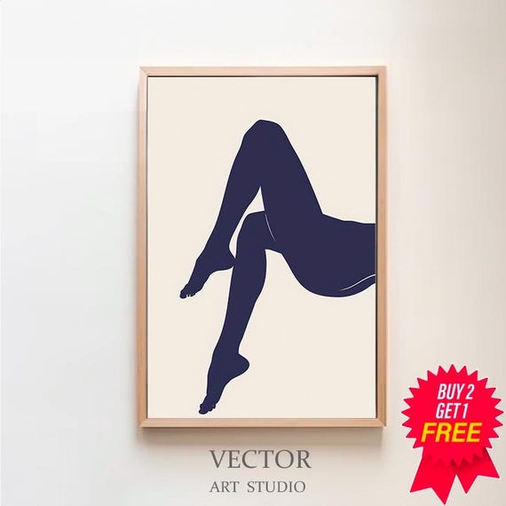 Henri Matisse Nu Blue Woman Body Line Female Art Gift Idea Modern Room Decor Scandinavian Style Minimalist Wall Art