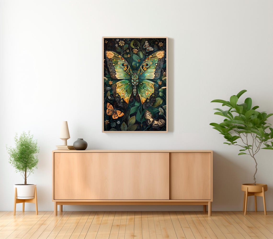 Inspired Butterfly Art Print Butterfly Print Butterfly Wall Art Butterfly Decor Gift Large Wall Art - Image 2
