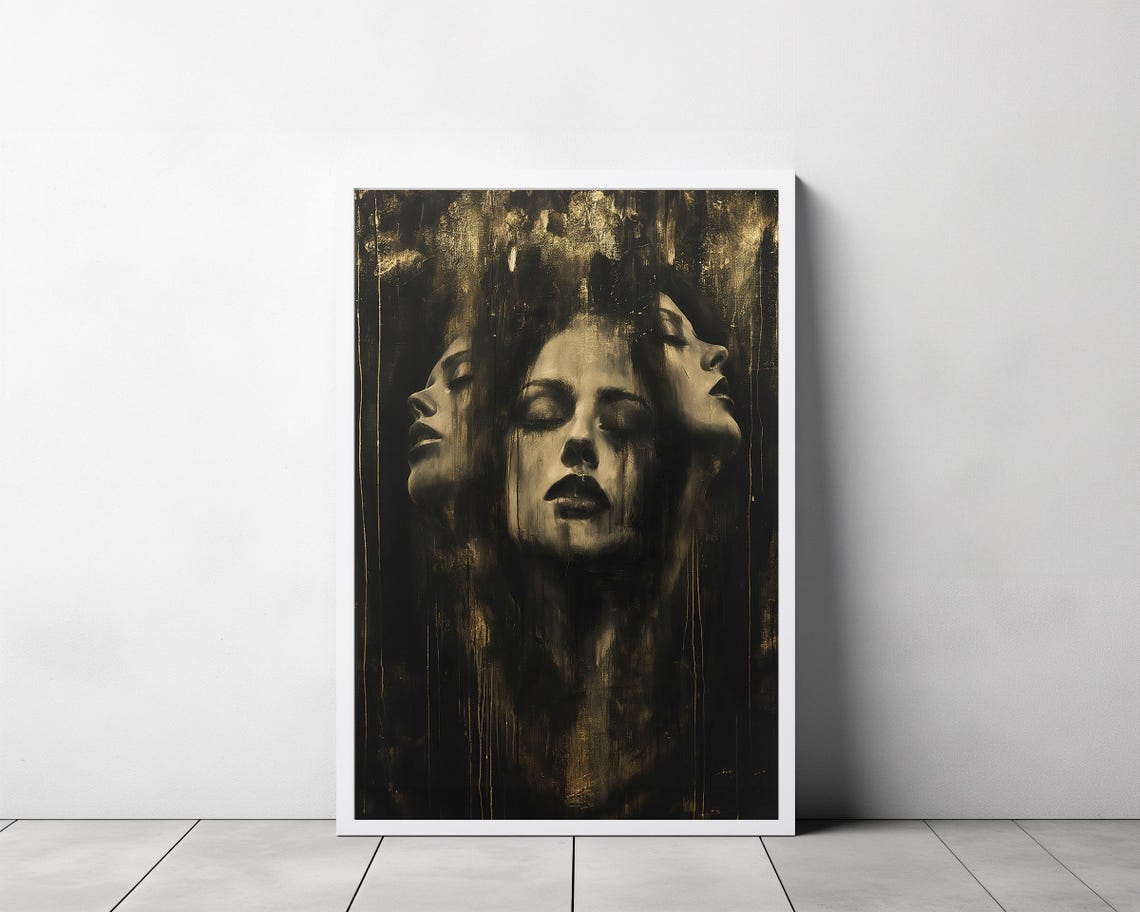 Hecate Triple Moon Goddess Fine Art Giclee Witchcraft Wicca Pagan Luna Vintage Painting Ancient Esoteric Art Hekate Witchy Artwork - Image 3