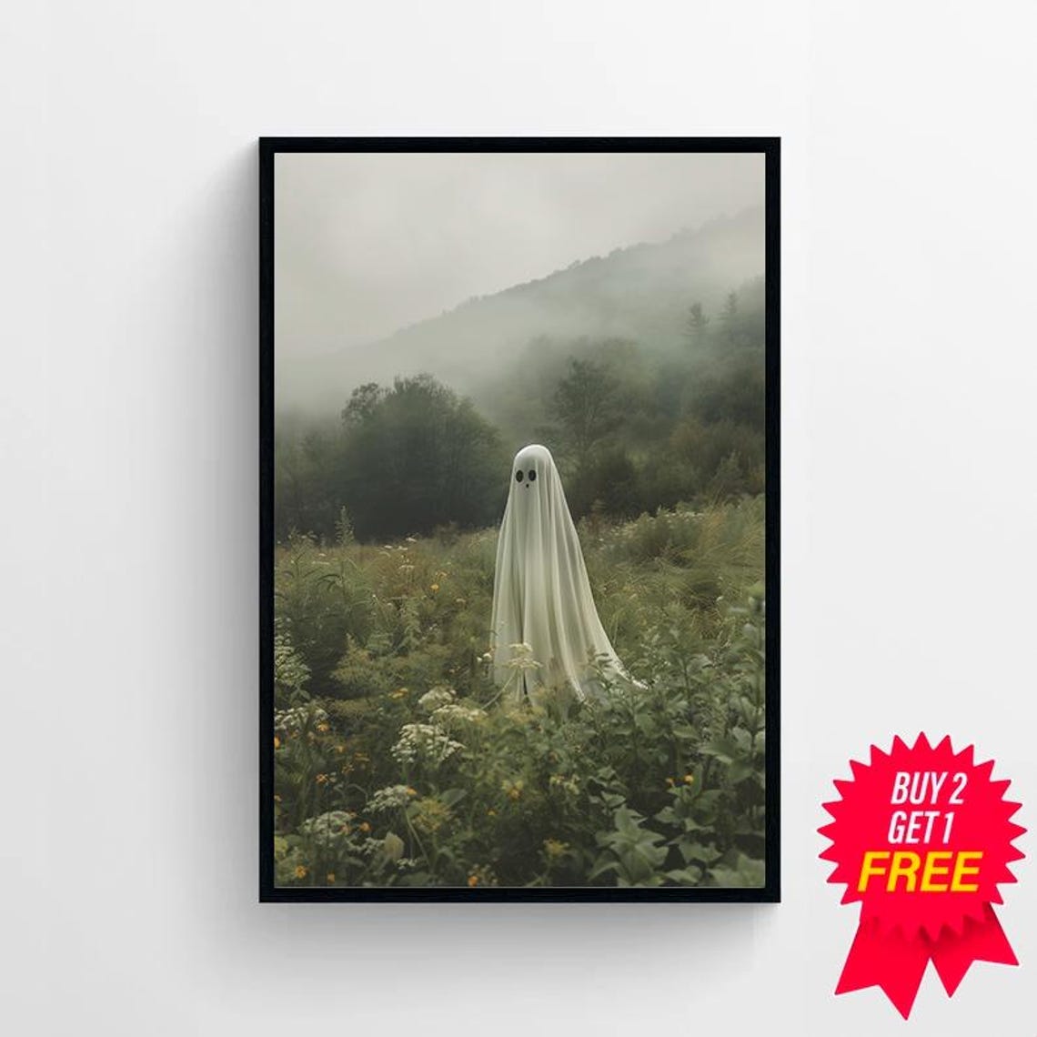 Ghost In The Forest A Ghost In The Highlands Vintage Poster Art Poster Print Dark Academia Ghost Print Gothic Victorian - Image 4