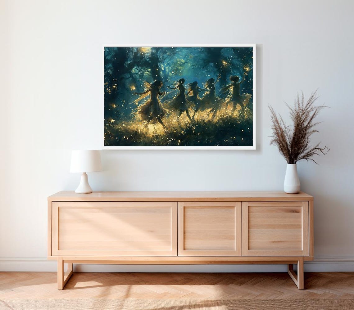 Dark Cottagecore Wall Art For The Frame Tv Country Cottage Wall Art Witchy Tv Art Frame Frame Tv Art Moody Vintage Fairies - Image 2