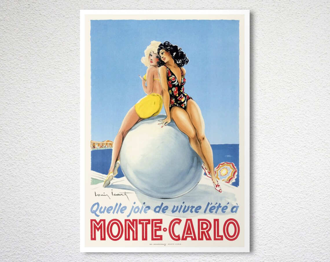 Monte Carlo France Vintage Travel Poster Art Print - Image 2