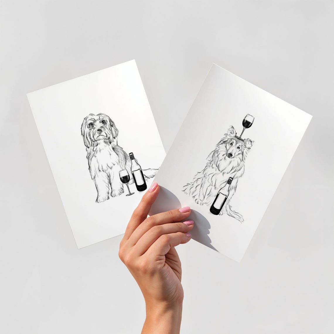 Bearded Collie Minimalist Travel Poster - Image 2