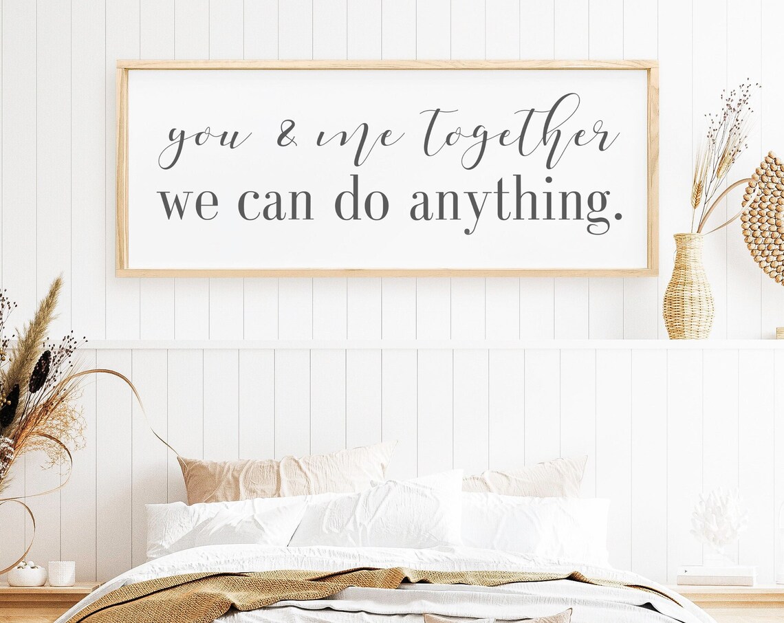 You And Me Together Love Quote Wall Art Print