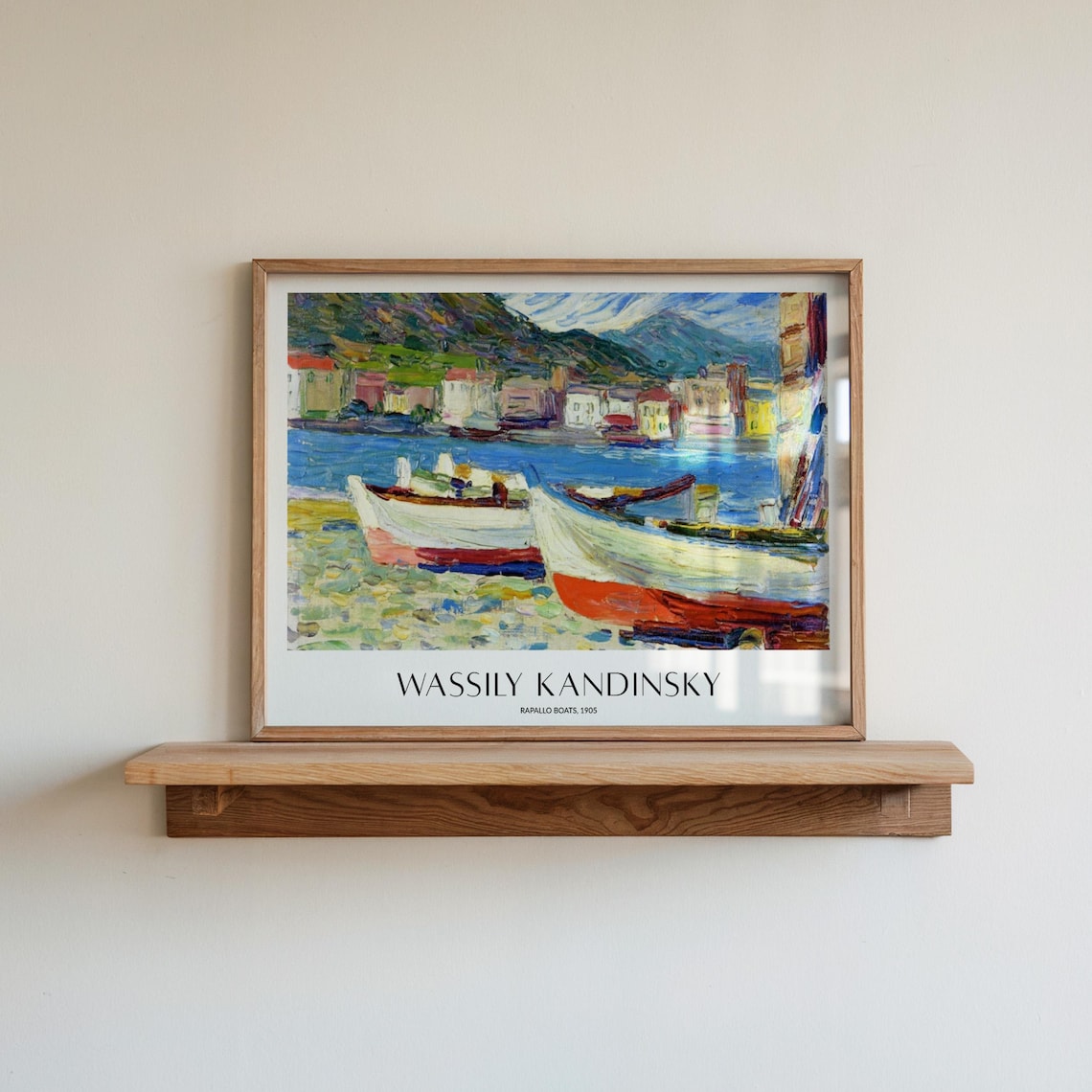 Wassily Kandinsky Rapallo Boats 1905 Harbor Painting Art Poster Gift