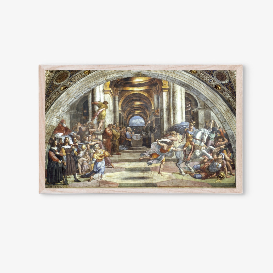 Raphael Expulsion Of Heliodorus From The Temple Fresco Museum Poster