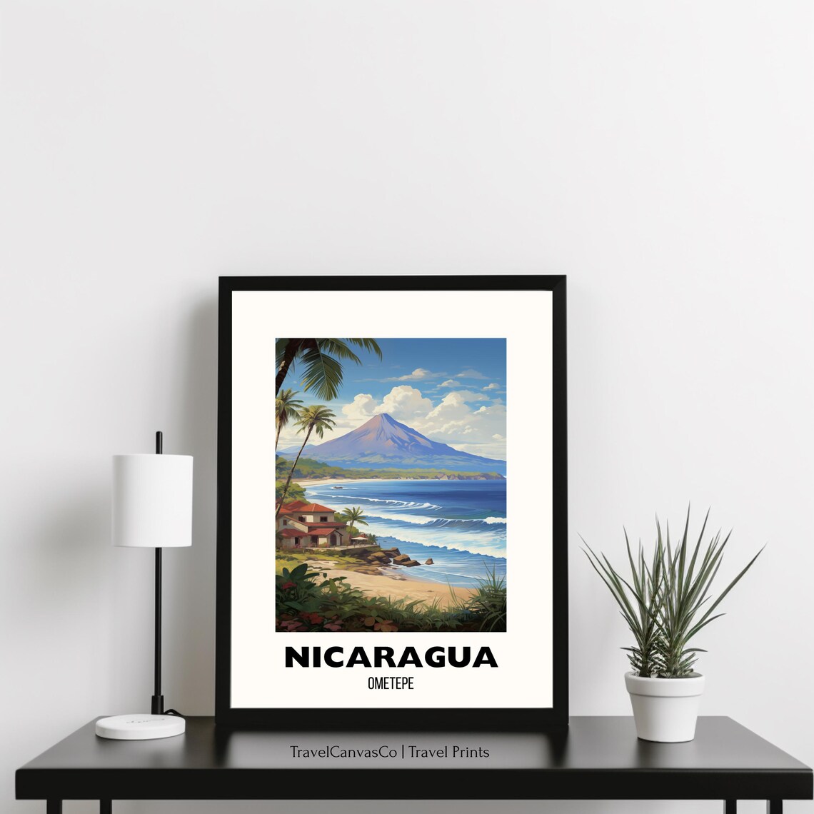 Ometepe Nicaragua Volcano Island Beach Central America Travel Poster - Image 3