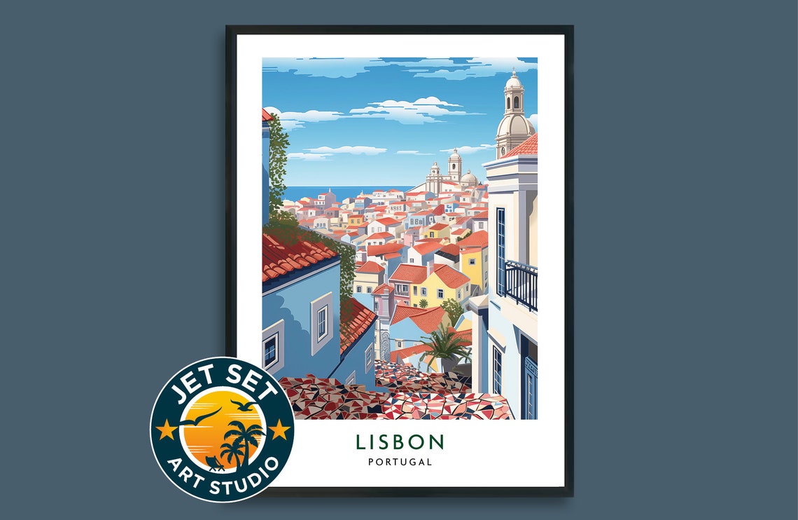Lisbon Portugal Travel Print Poster Wall Art Framed Unframed Canvas Gift