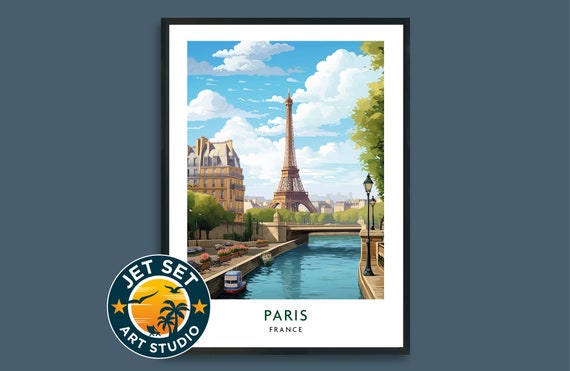 Paris France Travel Print Poster Wall Art Framed Unframed Canvas Gift