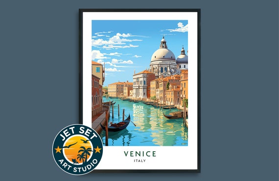 Venice Rome Italy Travel Print Wall Art City Poster Hanging Home Dcor Gift Lovers Framed Unframed Canvas Italian