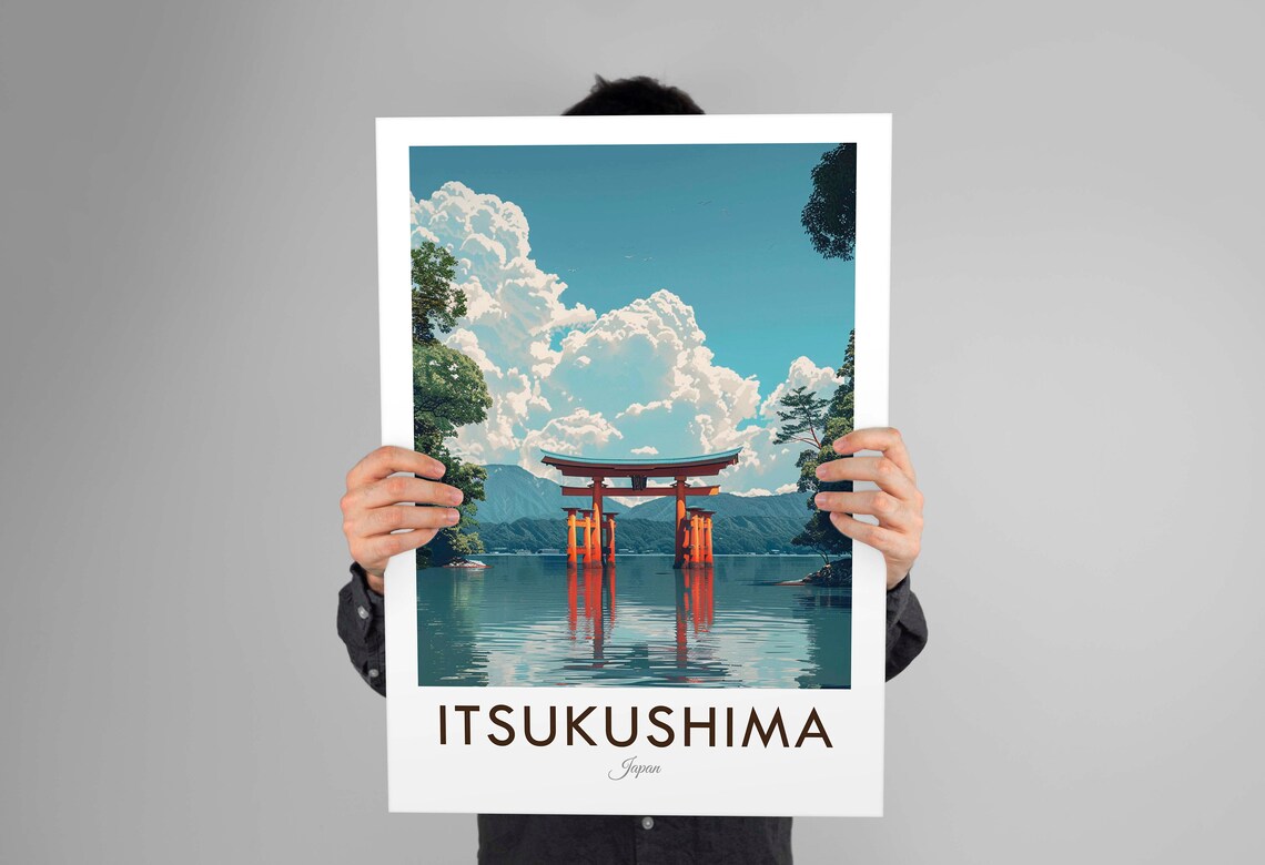 Itsukushima Vintage Travel Poster, Japan - Image 3