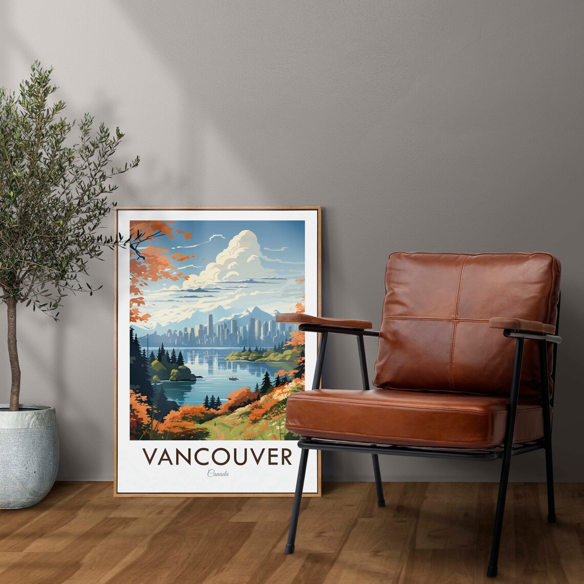 Vancouver Vintage Style Travel Poster, Travel Print - Image 2