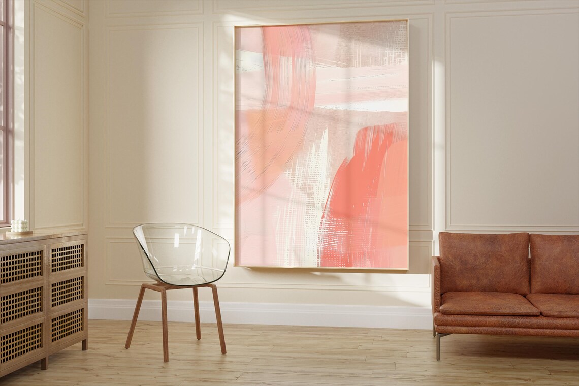 Neutral Wall Art Abstract Print, Minimalist Scandinavian - Image 2