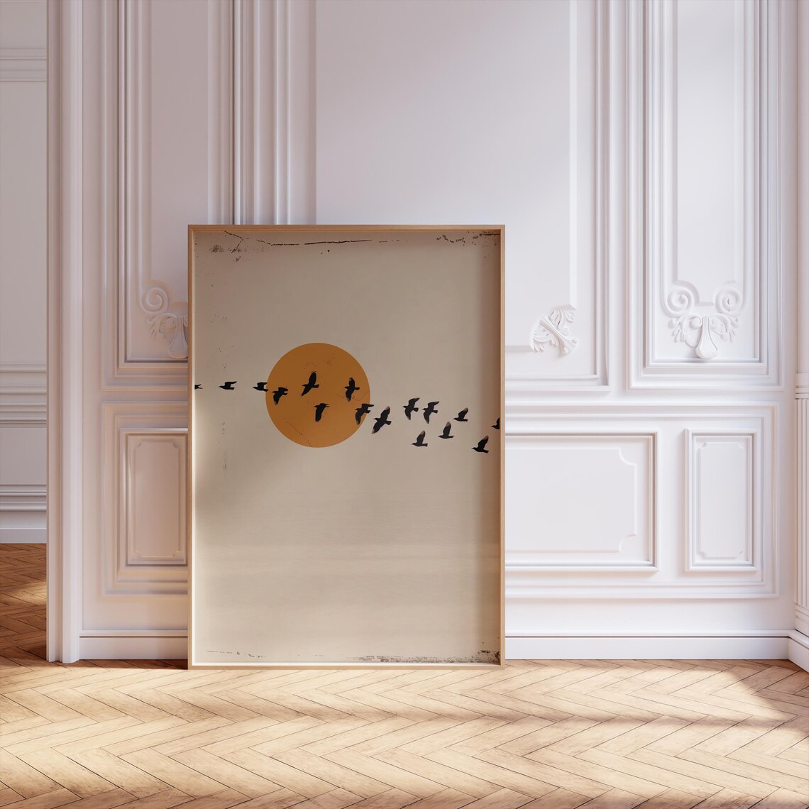 Japandi Art Print, Japanese Scandinavian Abstract