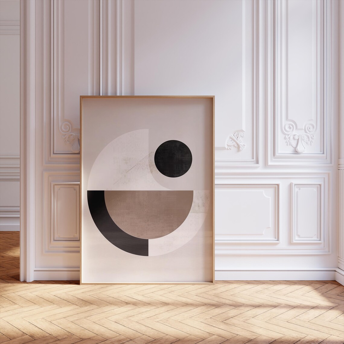 Scandinavian Abstract Geometric Art Print, Minimalist