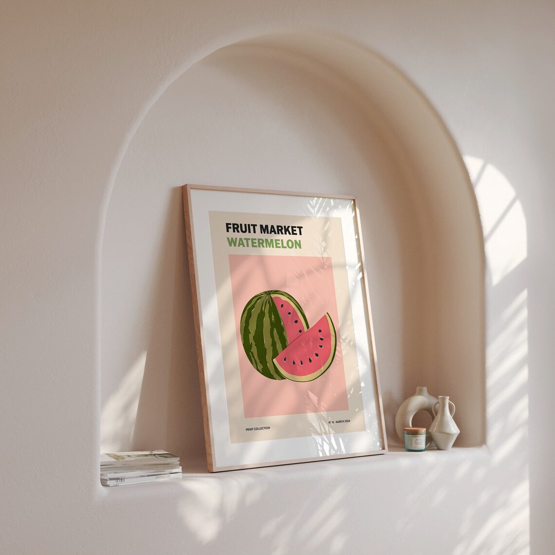 Watermelon Fruit Market Abstract Art Print - Image 2