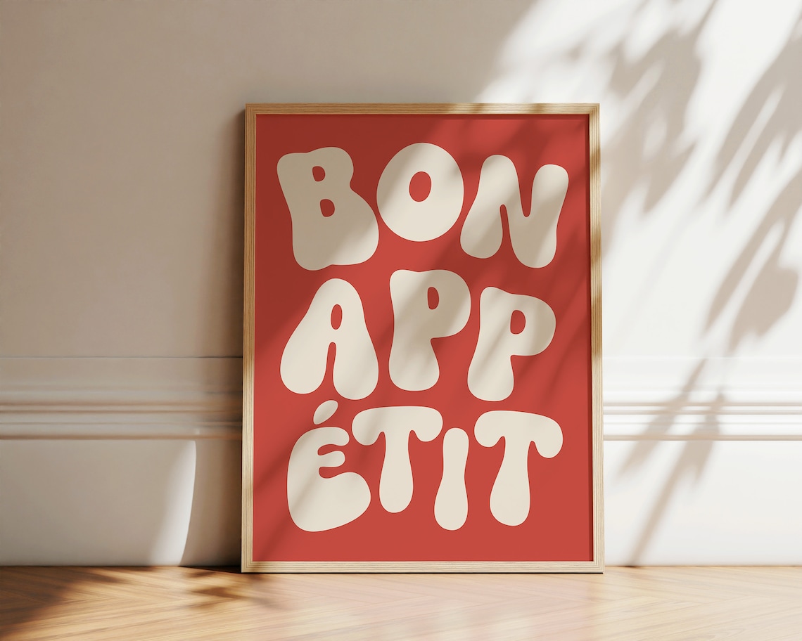 Bon Appetit Maximalist Typography Wall Art Print - Image 2