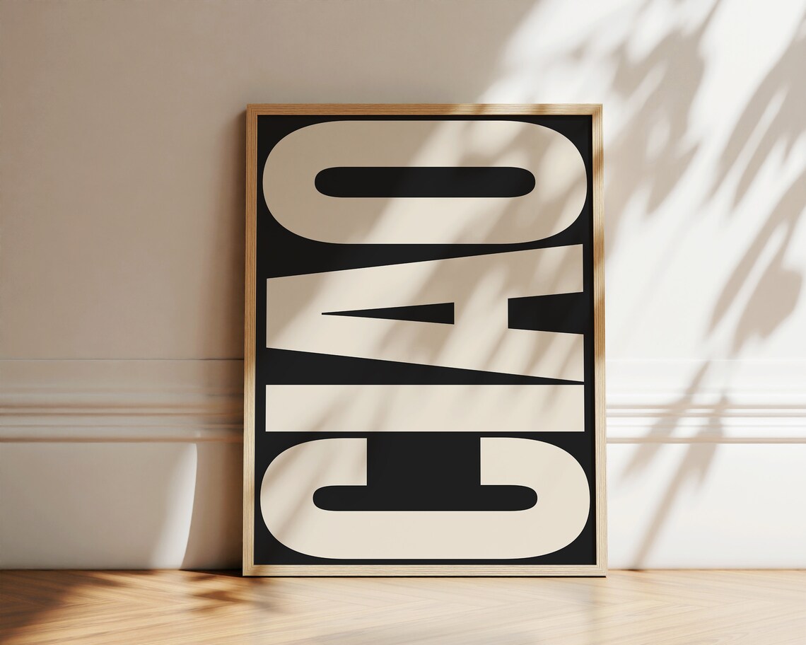 Ciao Typography Retro Poster Print - Image 2