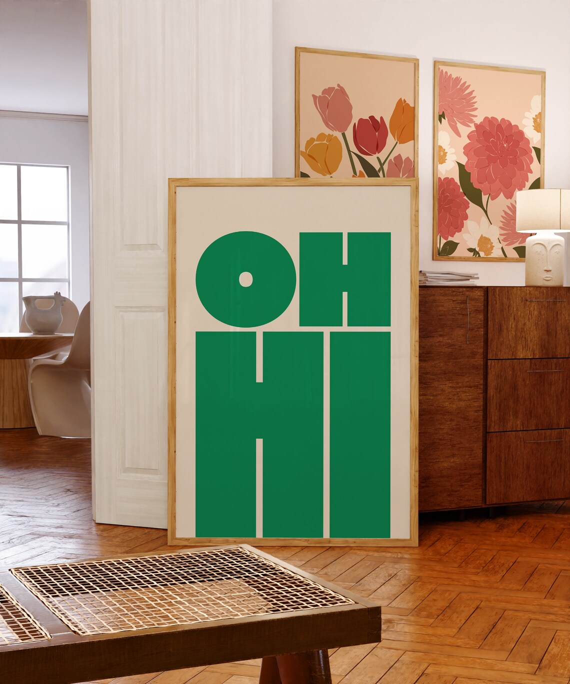 Oh Hi Trendy Typography Art Print - Image 2
