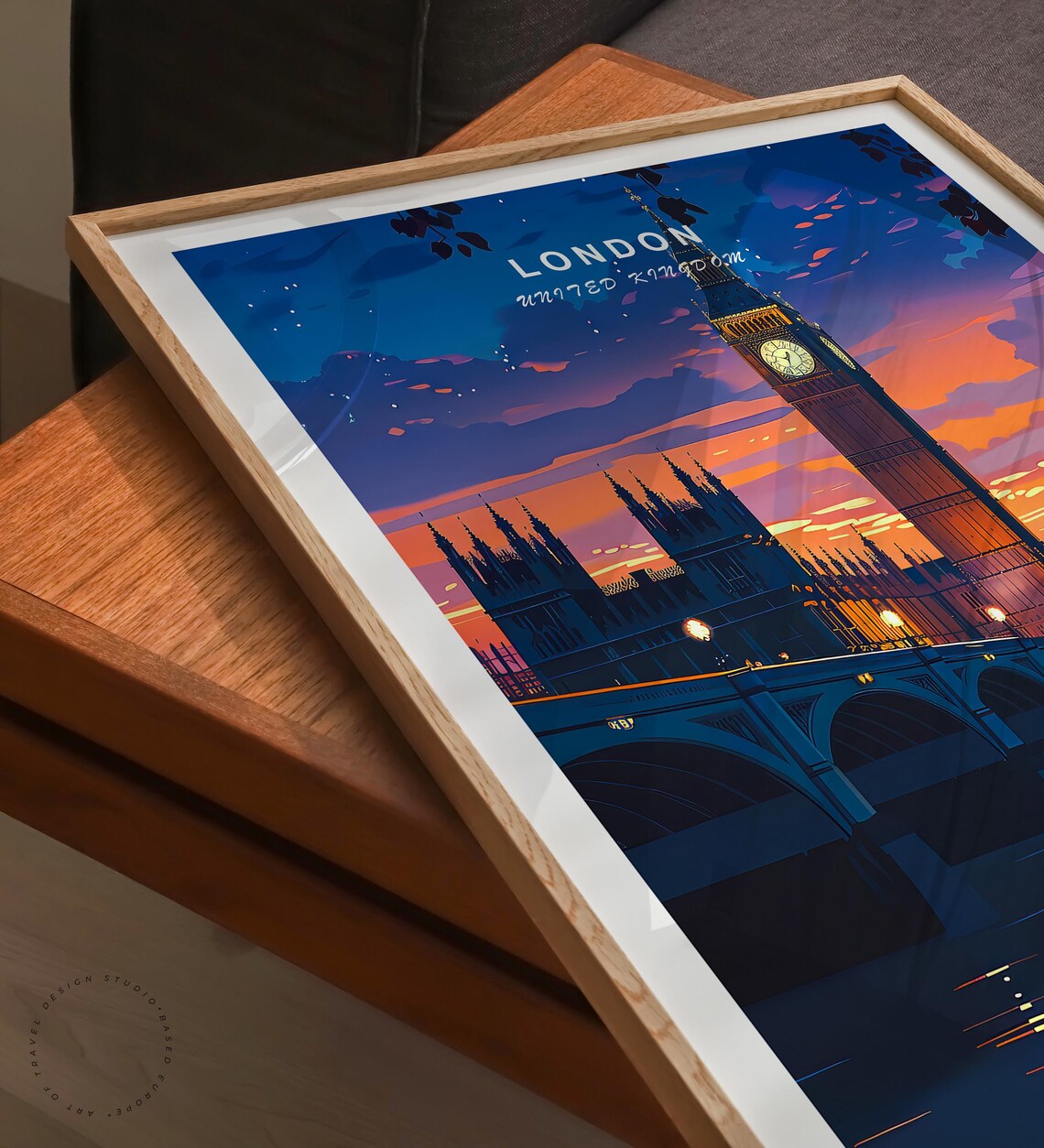 London United Kingdom Travel Poster, England City - Image 3