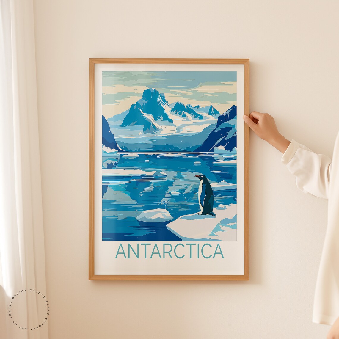 Antarctica Travel Poster, Custom Travel Art Print - Image 2
