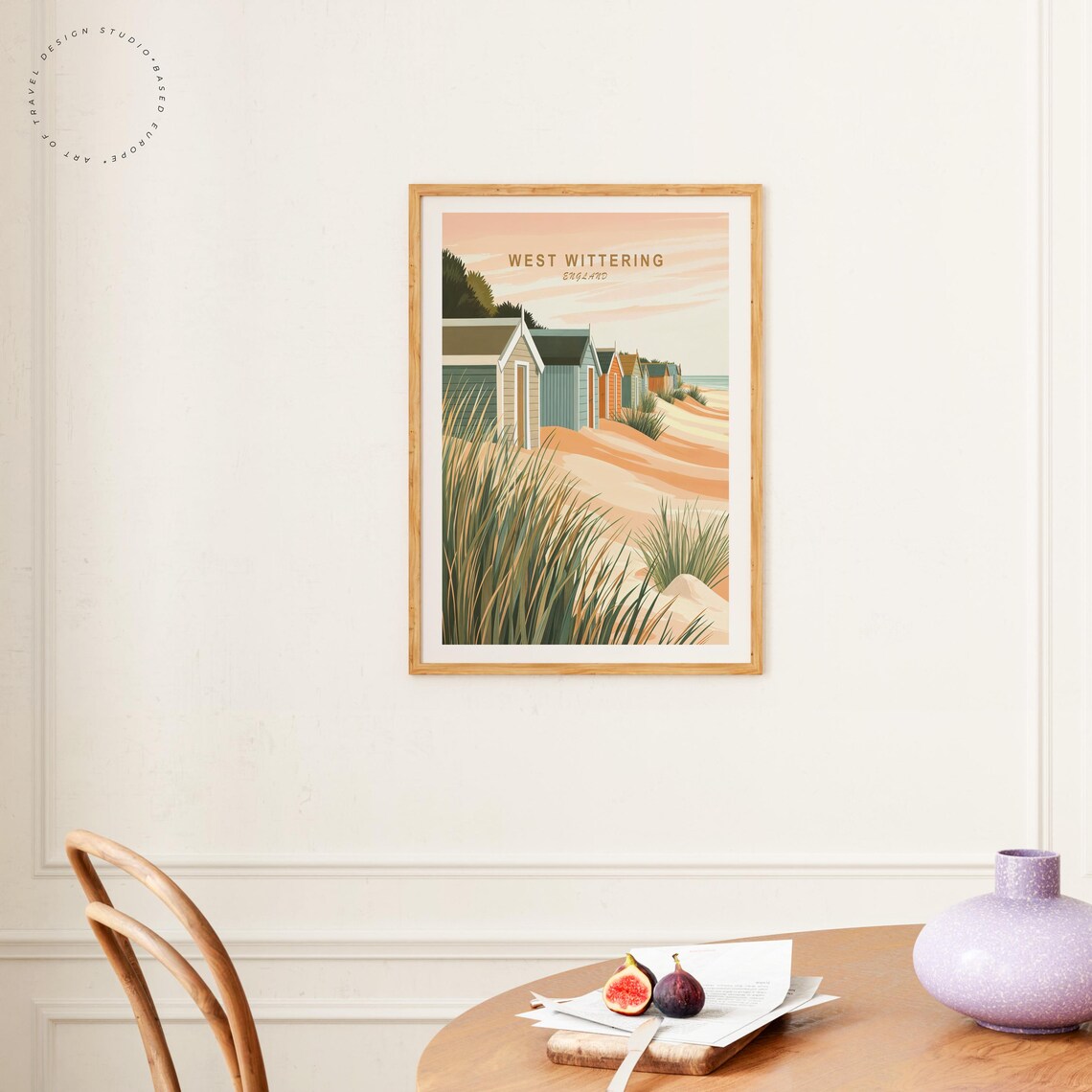 West Wittering England Beach Huts Sand Dunes Seaside Travel Poster - Image 4