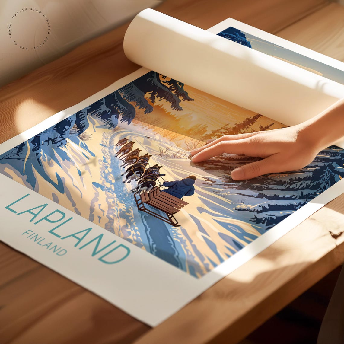 Lapland Travel Poster, Finland Travel Poster - Image 2