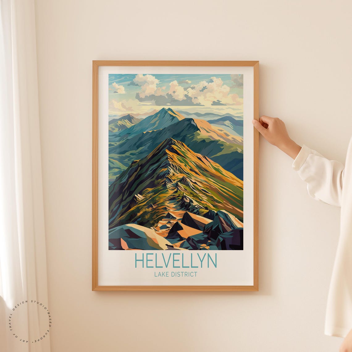Helvellyn Lake District Striding Edge Mountain Vintage Travel Poster - Image 5