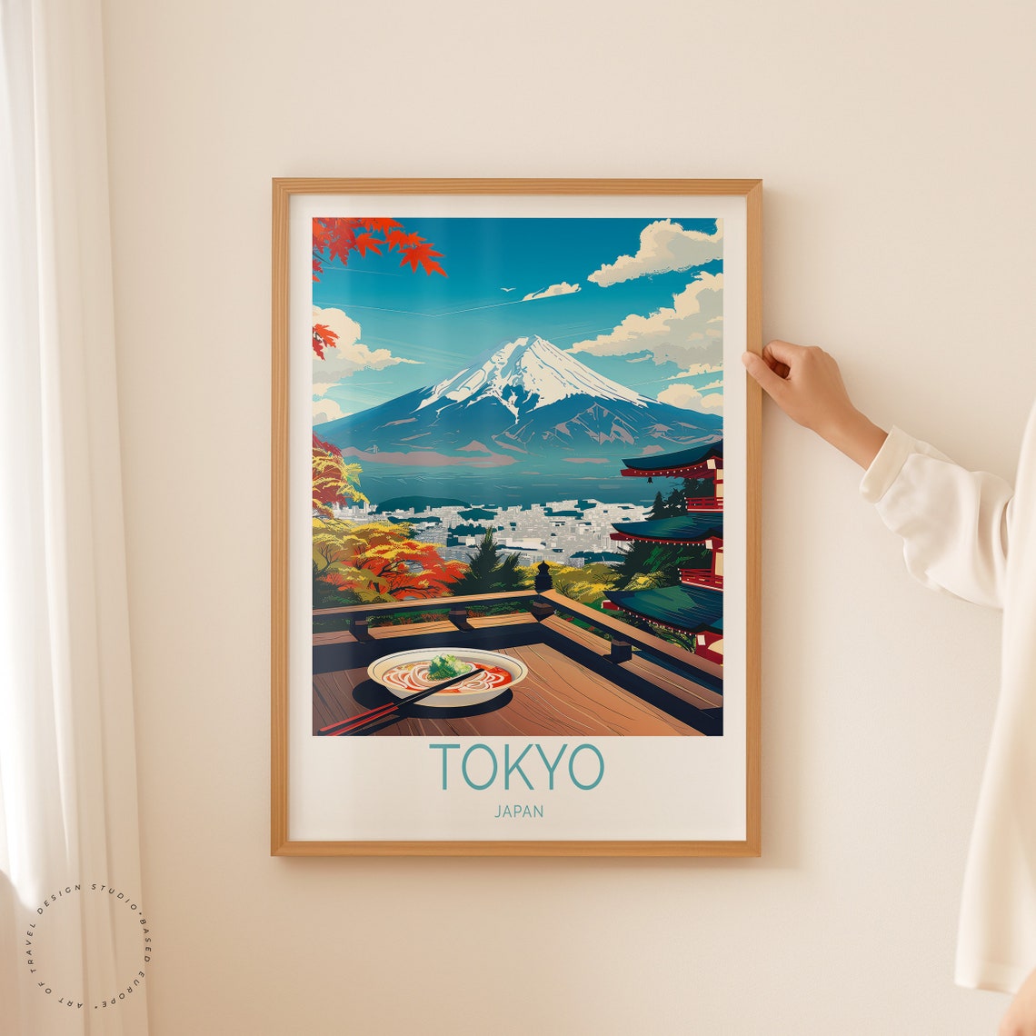 Tokyo Japan Travel Poster Tokyo Wall Art Japan Ramen Food Poster Custom Travel Poster Home Decor Birthday Gifts - Image 2