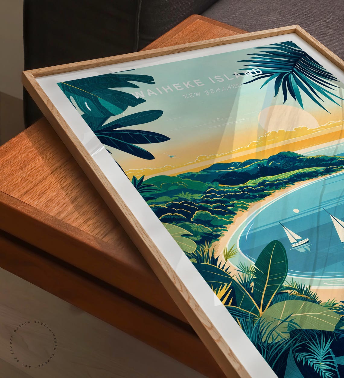 Waiheke Island New Zealand Travel Poster New Zealand Coast Wall Art Waiheke Island Poster Home Decor Wedding Gifts - Image 3