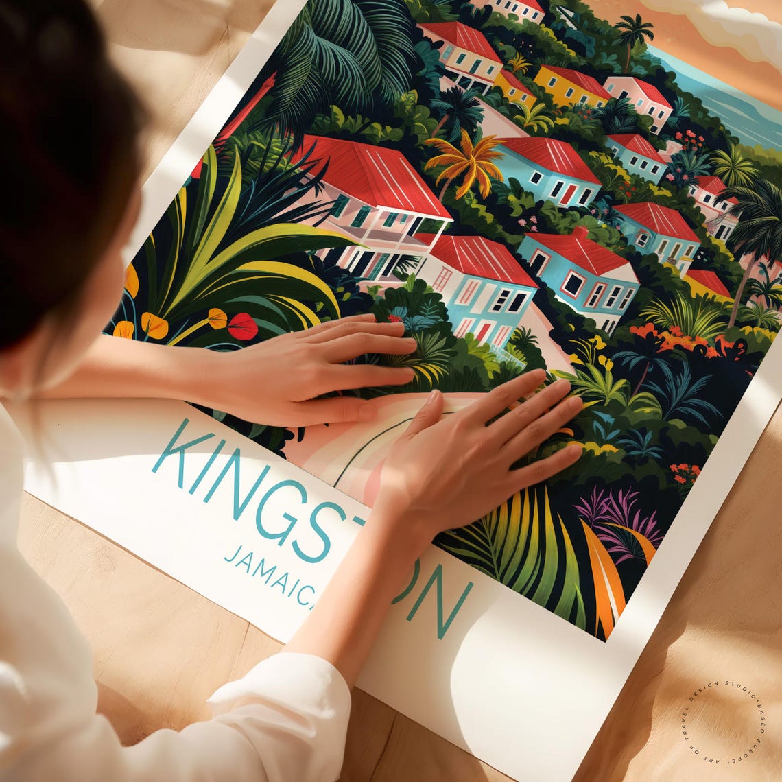 Kingston Jamaica Travel Poster, Home Decor Art Print - Image 3