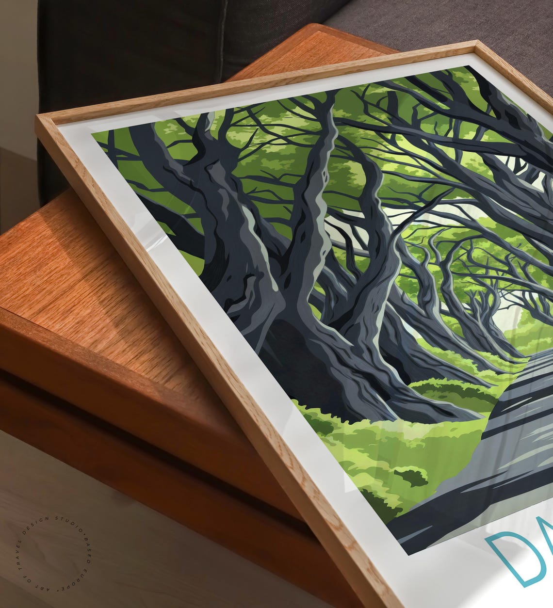 Dark Hedges Ireland Twisted Beech Tunnel Road Moody Forest Poster - Image 6