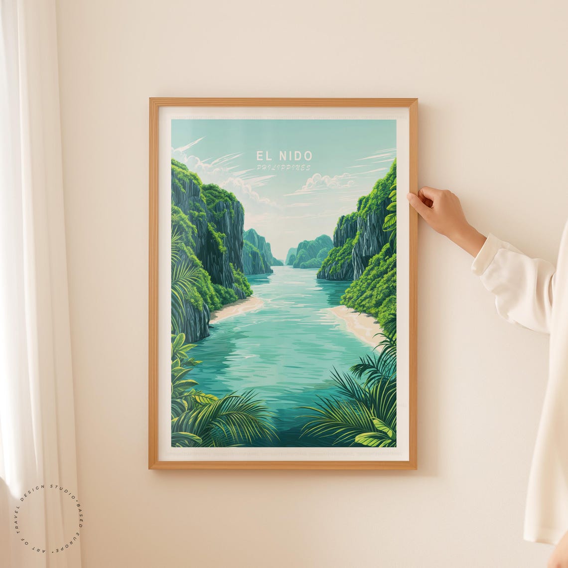 El Nido Philippines Turquoise Lagoon Limestone Cliffs Travel Poster - Image 5