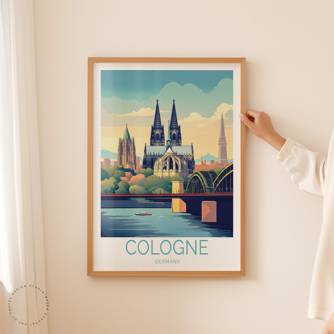 Cologne Germany Travel Poster, Germany Wall Art - Image 2